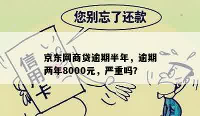 京东网商贷逾期半年，逾期两年8000元，严重吗？