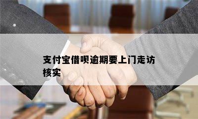 支付宝借呗逾期要上门走访核实