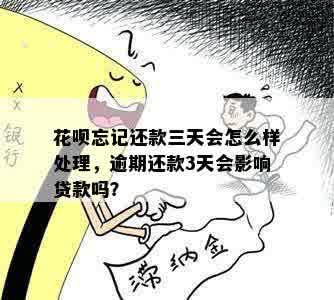 花呗忘记还款三天会怎么样处理，逾期还款3天会影响贷款吗？