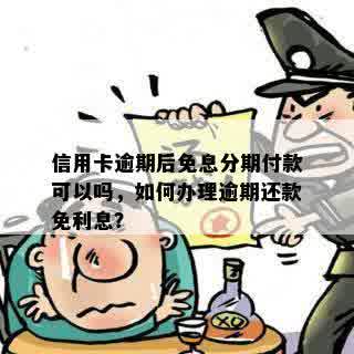 信用卡逾期后免息分期付款可以吗，如何办理逾期还款免利息？