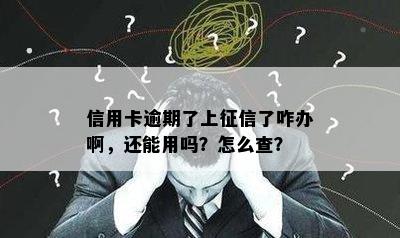 信用卡逾期了上征信了咋办啊，还能用吗？怎么查？