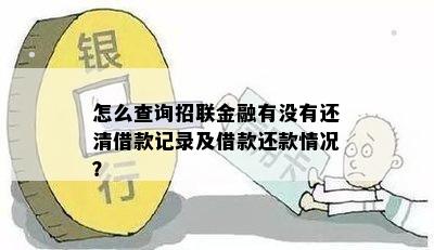 怎么查询招联金融有没有还清借款记录及借款还款情况？