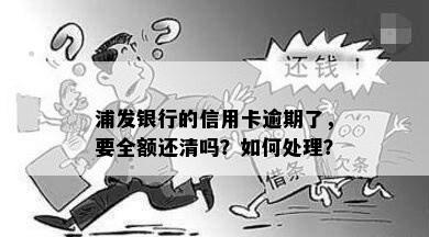 浦发银行的信用卡逾期了，要全额还清吗？如何处理？