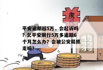 平安逾期超5万，会起诉吗？欠平安银行5万多逾期6个月怎么办？会被公安局抓走吗？