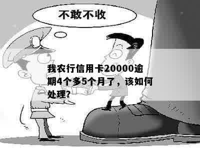 我农行信用卡20000逾期4个多5个月了，该如何处理？