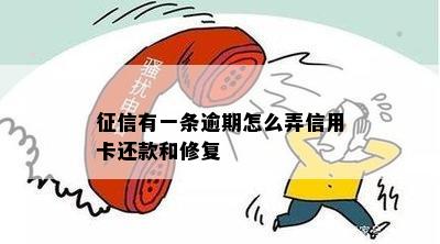 征信有一条逾期怎么弄信用卡还款和修复