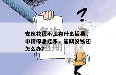 安逸花还不上有什么后果，申请停息挂账，逾期没钱还怎么办？