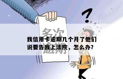 我信用卡逾期几个月了他们说要告我上法院，怎么办？