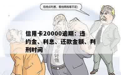 信用卡20000逾期：违约金、利息、还款金额、判刑时间