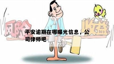 平安逾期在哪曝光信息，公司律师吧