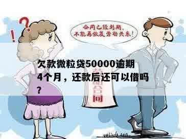 欠款微粒贷50000逾期4个月，还款后还可以借吗？