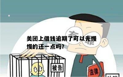 美团上借钱逾期了可以先慢慢的还一点吗？