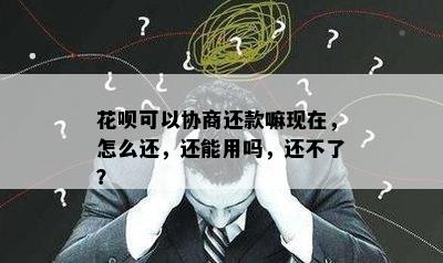 花呗可以协商还款嘛现在，怎么还，还能用吗，还不了？