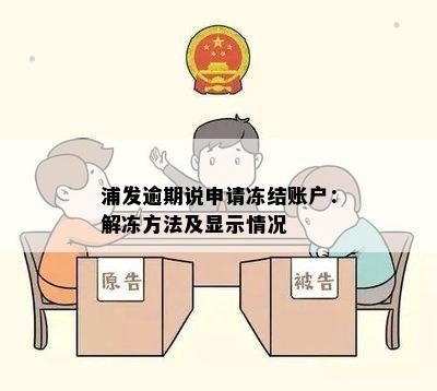 浦发逾期说申请冻结账户：解冻方法及显示情况