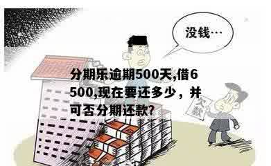 分期乐逾期500天,借6500,现在要还多少，并可否分期还款？