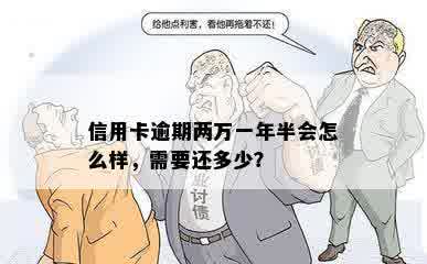 信用卡逾期两万一年半会怎么样，需要还多少？