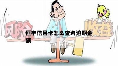 恒丰信用卡怎么查询逾期金额