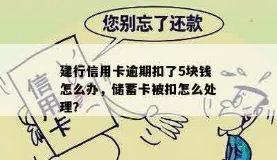 建行信用卡逾期扣了5块钱怎么办，储蓄卡被扣怎么处理？