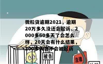 微粒贷逾期2021，逾期20万多久没还会起诉，2000多60多天了会怎么样，20天会有什么结果，200多天会不会被起诉