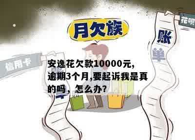 安逸花欠款10000元,逾期3个月,要起诉我是真的吗，怎么办？