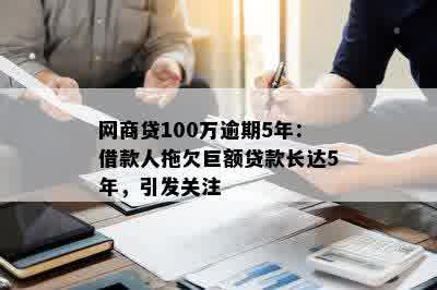 网商贷100万逾期5年：借款人拖欠巨额贷款长达5年，引发关注