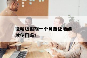 微粒贷逾期一个月后还能继续使用吗？