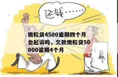 微粒贷4500逾期四个月会起诉吗，欠款微粒贷50000逾期4个月