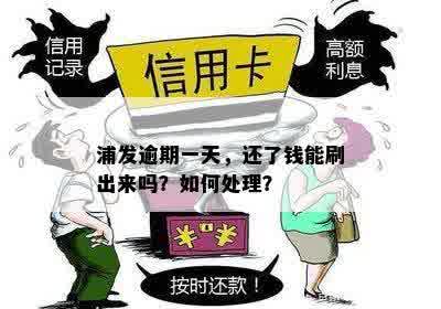 浦发逾期一天，还了钱能刷出来吗？如何处理？