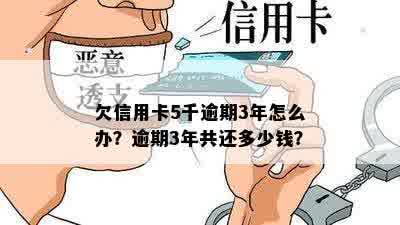 欠信用卡5千逾期3年怎么办？逾期3年共还多少钱？