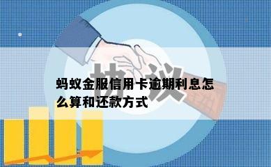 蚂蚁金服信用卡逾期利息怎么算和还款方式