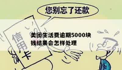 美团生活费逾期5000块钱结果会怎样处理