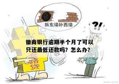 徽商银行逾期半个月了可以只还更低还款吗？怎么办？