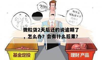 微粒贷2天后还的说逾期了，怎么办？会有什么后果？