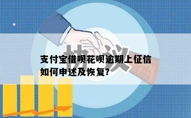 支付宝借呗花呗逾期上征信如何申述及恢复？