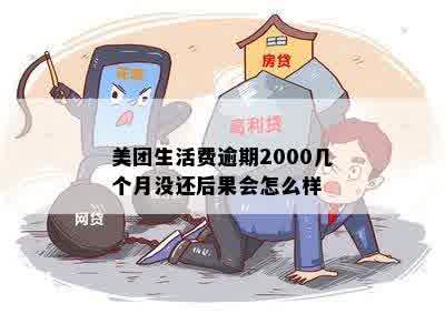 美团生活费逾期2000几个月没还后果会怎么样