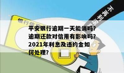 平安银行逾期一天能消吗？逾期还款对信用有影响吗？2021年利息及违约金如何处理？