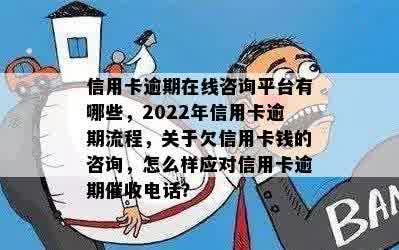 信用卡逾期在线咨询平台有哪些，2022年信用卡逾期流程，关于欠信用卡钱的咨询，怎么样应对信用卡逾期催收电话？