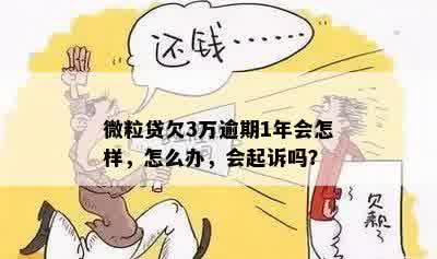 微粒贷欠3万逾期1年会怎样，怎么办，会起诉吗？