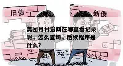 美团月付逾期在哪查看记录呢，怎么查询，后续程序是什么？