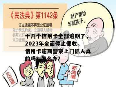 十几个信用卡全部逾期了，2023年全面停止催收，信用卡逾期警察上门抓人真的吗？怎么办？