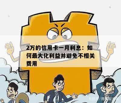 2万的信用卡一月利息：如何更大化利益并避免不相关费用