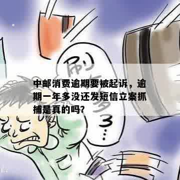 中邮消费逾期要被起诉，逾期一年多没还发短信立案抓捕是真的吗？