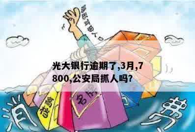 光大银行逾期了,3月,7800,公安局抓人吗？