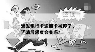 浦发银行卡逾期卡被停了，还清后额度会变吗？