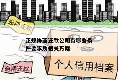 正规协商还款公司有哪些条件要求及相关方案