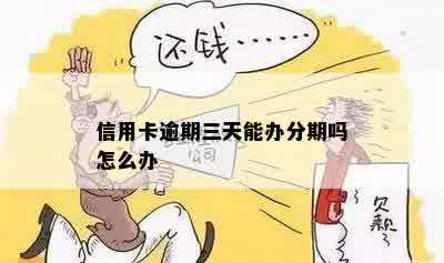 信用卡逾期三天能办分期吗怎么办