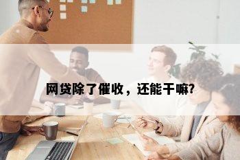 网贷除了催收，还能干嘛？