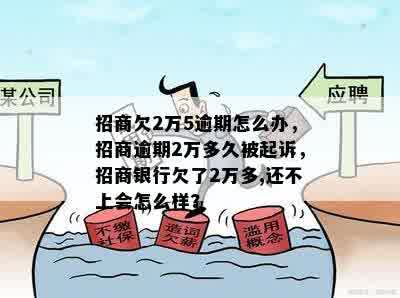 招商欠2万5逾期怎么办，招商逾期2万多久被起诉，招商银行欠了2万多,还不上会怎么样?