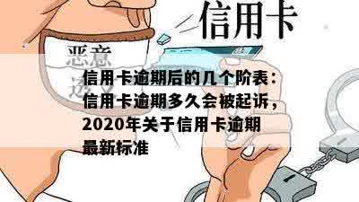 信用卡逾期后的几个阶表：信用卡逾期多久会被起诉，2020年关于信用卡逾期最新标准