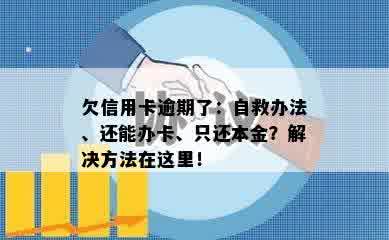 欠信用卡逾期了：自救办法、还能办卡、只还本金？解决方法在这里！